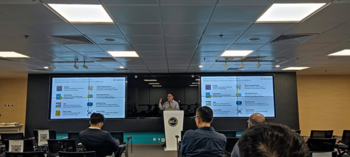 Mr. Ivan Ng delivered a talk with our system partners, to integrate web extraction capability into everyday workflow.